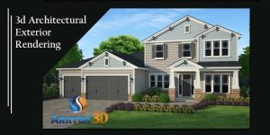 3D architectural exterior rendering