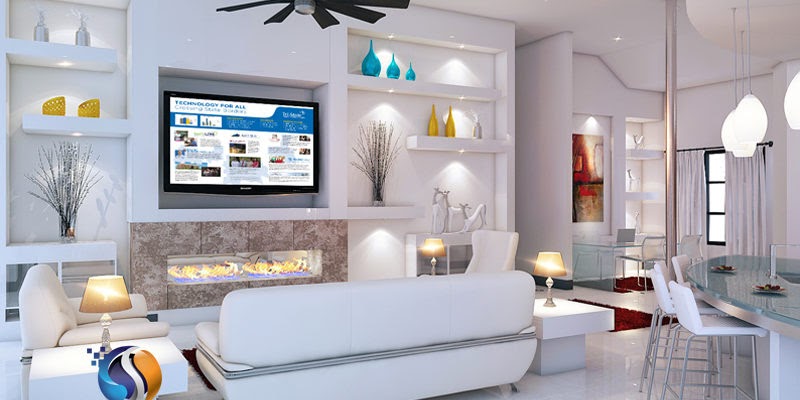 interior design rendering of a living room