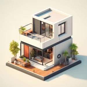 3D Rendering of a House