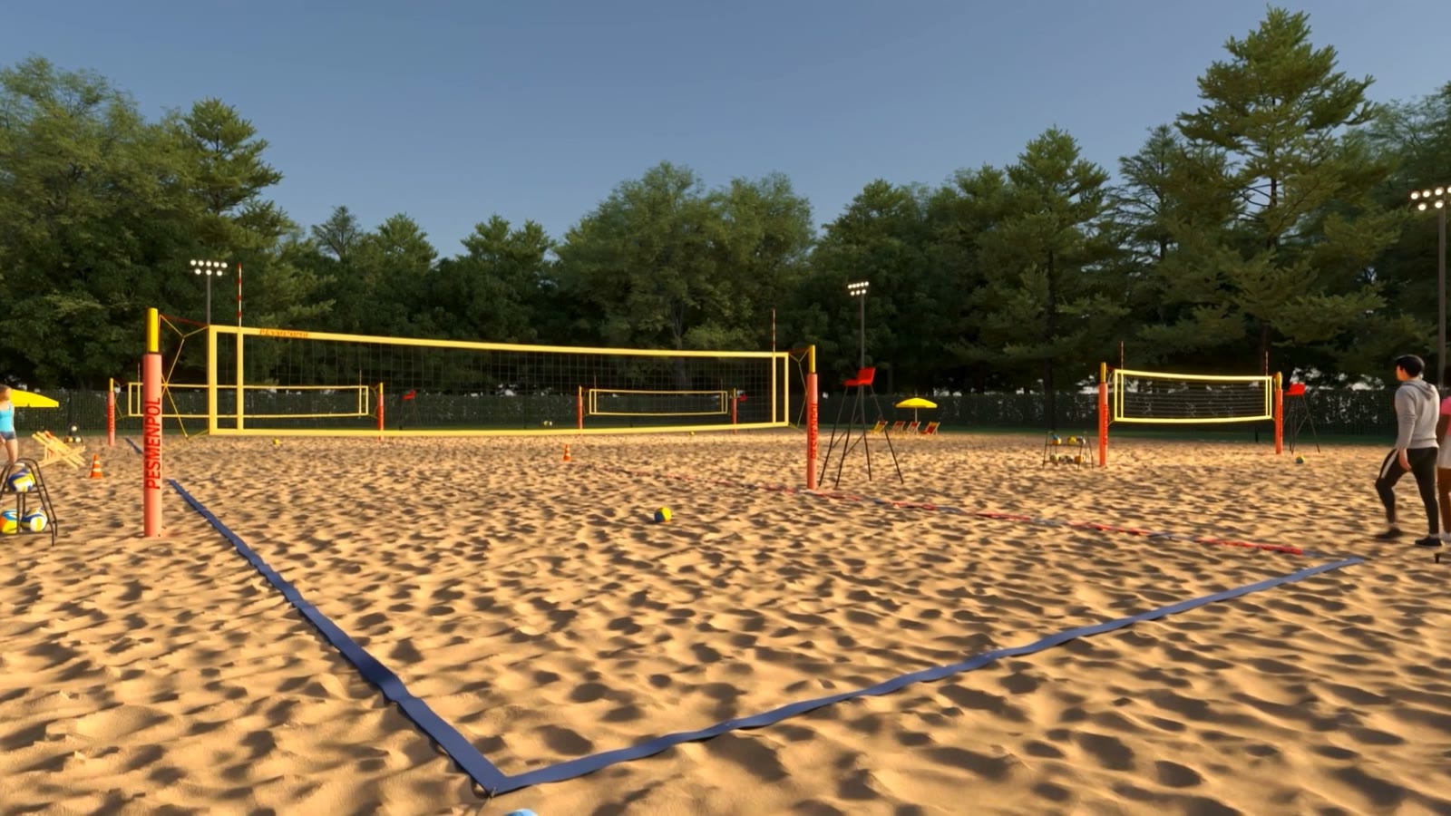 Sand volleyball courts at Impact Youth America camp